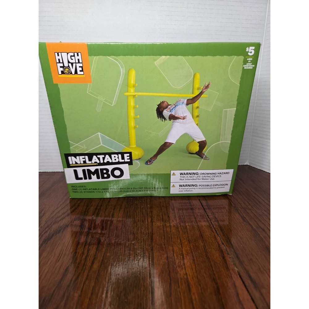 High Five Inflatable Limbo Game Set Yellow Outdoor Party Activity FB29730-02